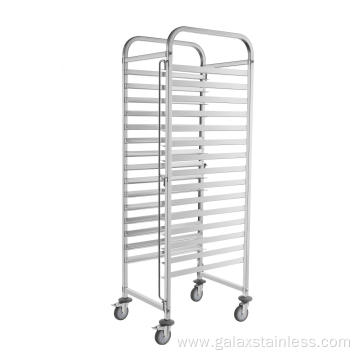 Stainless Steel Square Tubes Bakery Pan Trolley